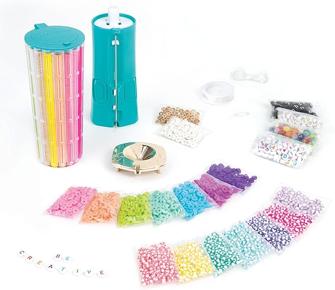Make It Real Swift Clicks Deluxe Bracelet Studio - Create Colorful Friendship Bracelets with Swift Clicks Deluxe Design Tool - Includes Beads and Charms
