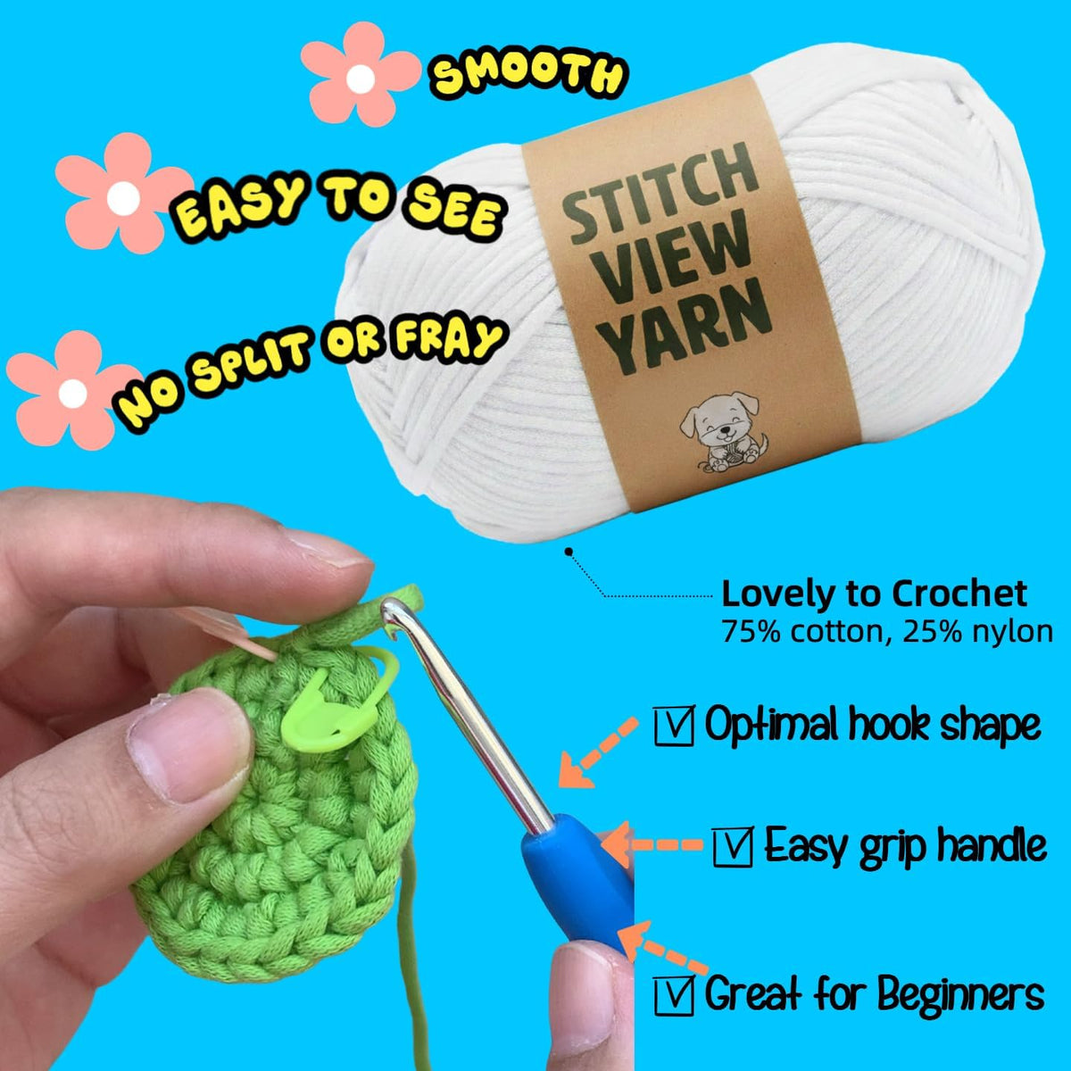 BUNUKY Beginner Crochet Kit, Snowy Bunny Amigurumi Starter Kit with Easy Video Tutorials, Complete DIY Rabbit Craft Kit Gift for Adults, Teens & Girls