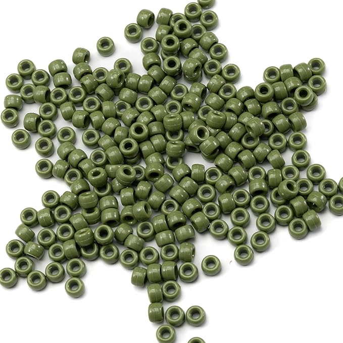 Gxueshan 1000 Pcs Acrylic Pony Beads 6x9mm Bulk for Bracelet Necklace Jewelry Making Earring Hair Braiding Kandi Beads