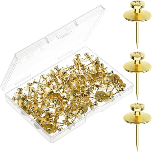 Mr. Pen Double Headed Picture Nails - 80 Pack, Gold, Picture Nails, Tacks for Wall Hangings, Wall Pins