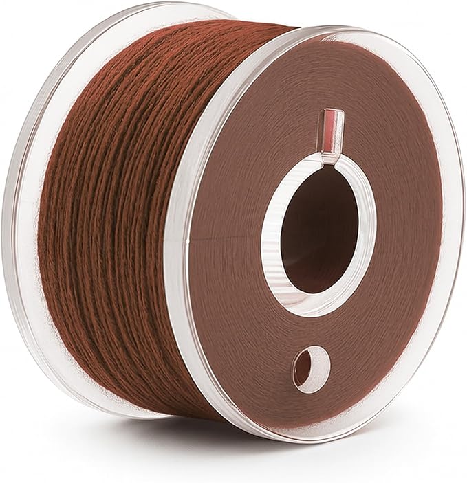 Mandala Crafts 144 Brown SA156 Prewound Bobbins for Singer Sewing Machine -15J SA156 Prefilled Bobbin Thread for Brother Sewing Machine and Embroidery