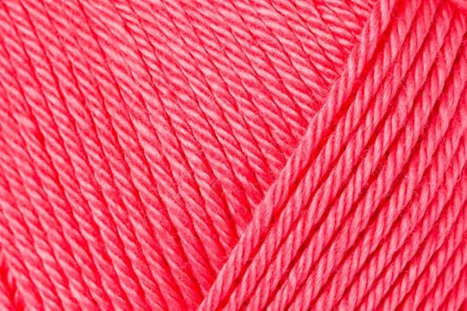 5 Skein/Pack Schachenmayr (SMC) Catania Originals Yarn, Each Ball 1.76 Oz (50gr) / 136 Yards (125 m), 100% Mercerized Cotton for Knitting and Crochet Yarn, Sport Weight, 256 - Raspberry