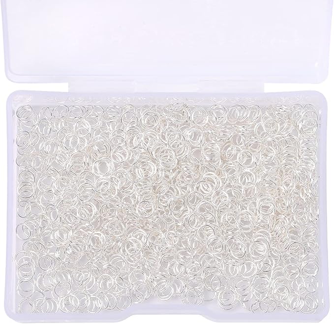 Silver Plated Jump Rings Non Tarnish 4mm 900pcs for Jewelry Making Findings