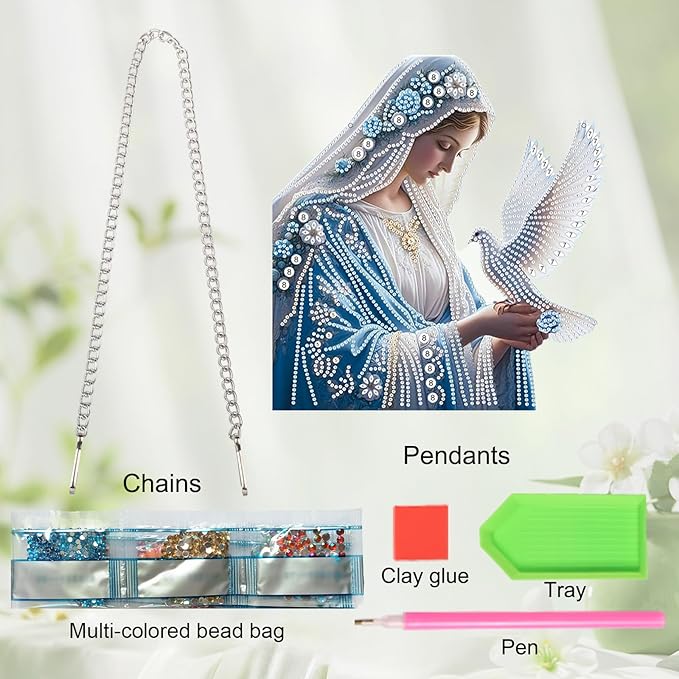 JZHYOAN Elf Wind Chimes with Diamonds Art Window Pendants Craft for Adult Diamond Painting Art Hanging Kit DIY Hanging Diamond Craft Pendants Acrylic Pendant Ornaments Kits Crystal Arts Pendant