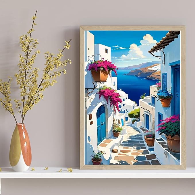 WUDWL Square Diamond Art Kits for Adults Square Drill Diamond Painting Kits,Square Diamond Art,Landscaping DIY Gem Art Kits for Adults and Crafts for Gifts and Home Wall Decor 12x16inch