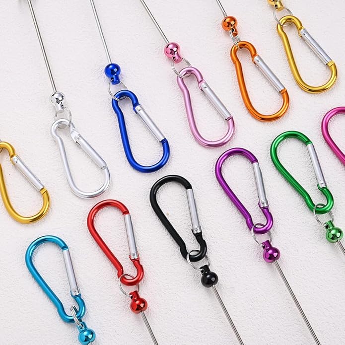 PIPITREE 22 PCS Beadable Keychains Bars Bulk 11 Colors DIY Beaded Keychain Making Kit for Women & Men