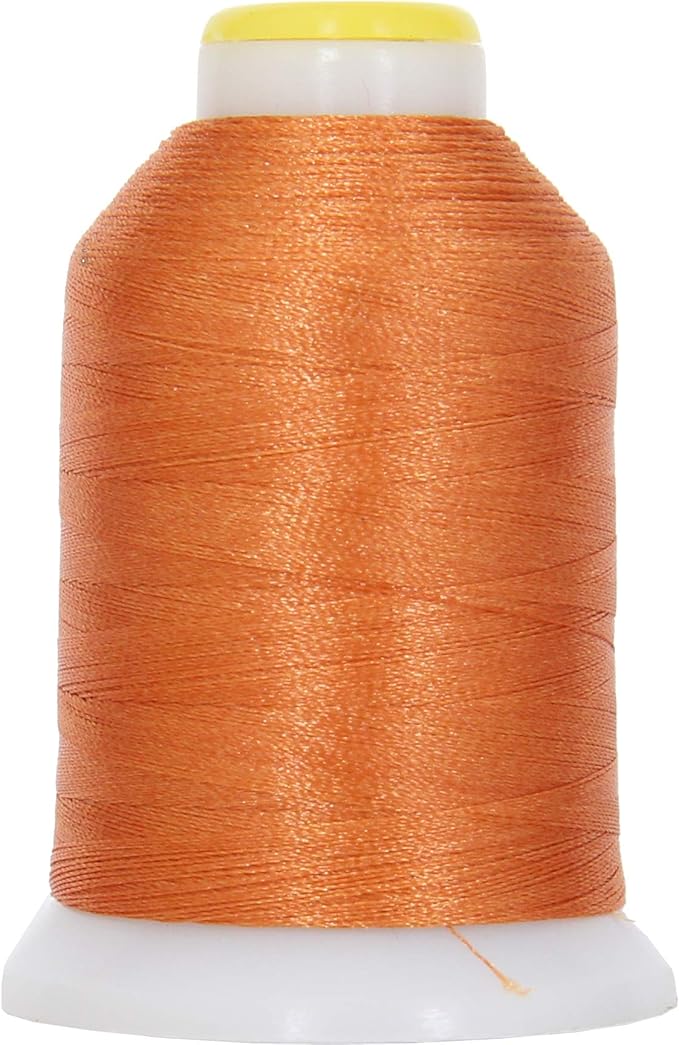 Threadart 60 Weight Micro Embroidery Thread | Fine Line Lettering & Bobbin Thread | 1000m Spools - 30 Colors Available - Honey