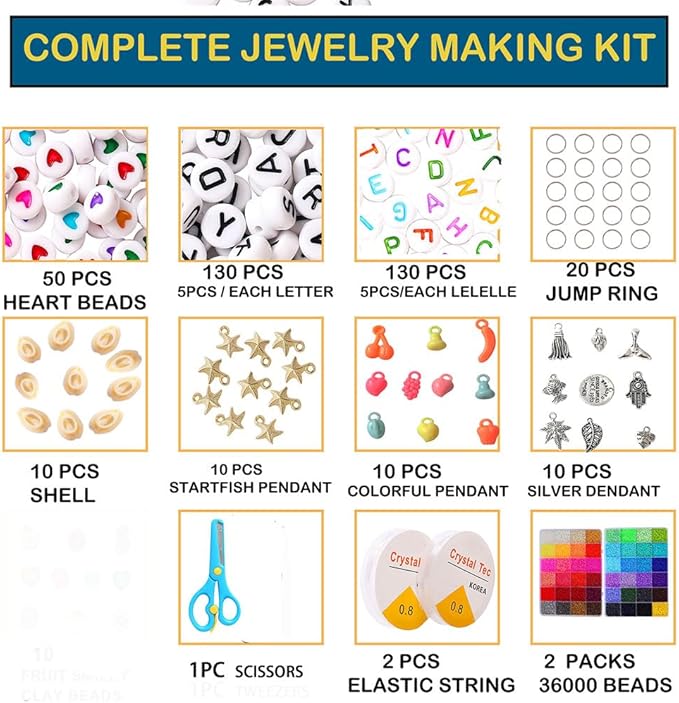 YITOHOP 8800+pcs 4mm 12/0 48 Colors Glass Seed Beads, Charms Bracelet Jewelry Making Beads Kit Gifts for Teen Girls Crafts for Girls Ages 8-12 Holiday Gifts