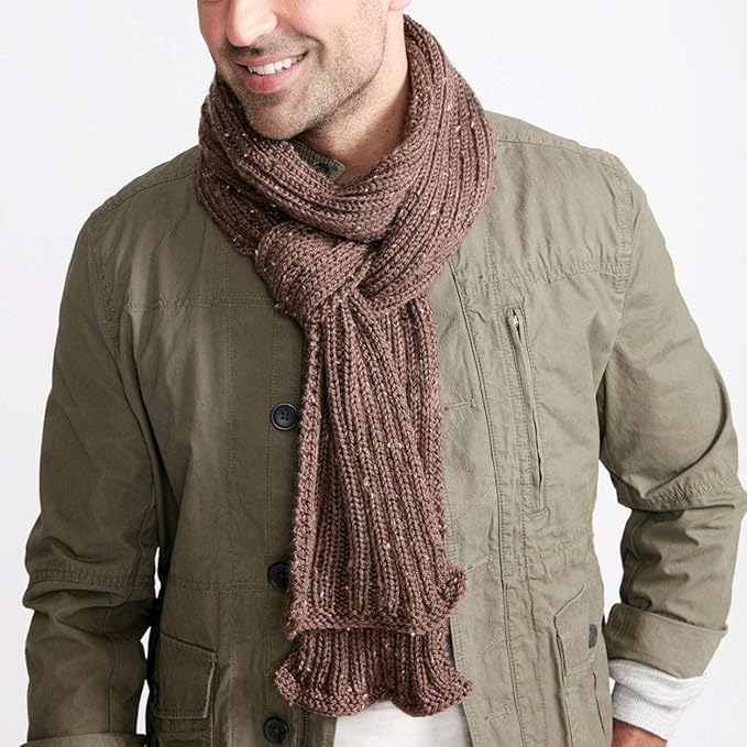 Caron Simply Soft Tweeds Yarn (4) Medium Gauge 100% Acrylic - 5oz - Taupe- Machine Wash & Dry