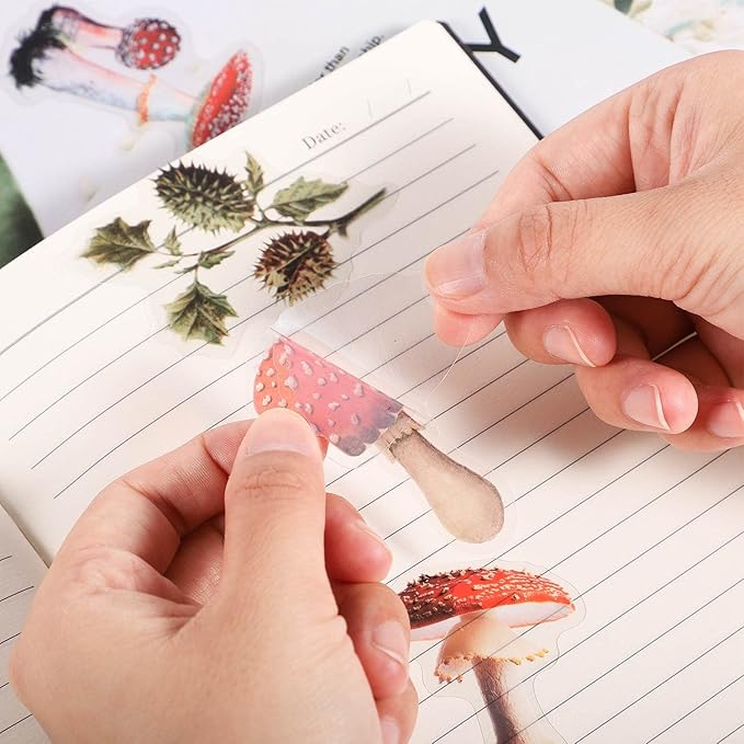 pengxiaomei 200 Pcs Floral Scrapbooking Vintage Stickers, Self-Adhesive Flowers Stickers for Journaling Card Making Scrapbook Style Wall Notebook Letters Window DIY (Mixed Style) Assorted, Multicolor