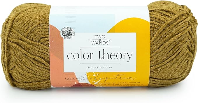 Lion Brand Yarn, Color Theory Worsted Weight Yarn for Knitting and Crochet, Dijon, 1 Pack, Acrylic Fiber with Modern Color Palette, Perfect for Sweaters, Hats and Cozy Blankets