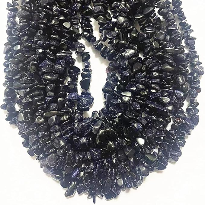 7-8mm Natural Blue Sandstone Gemstone Chips Beads Healing Crystals Waist Bracelets Necklace Kit Irregular Stone DIY Crafts Design Jewelry Making