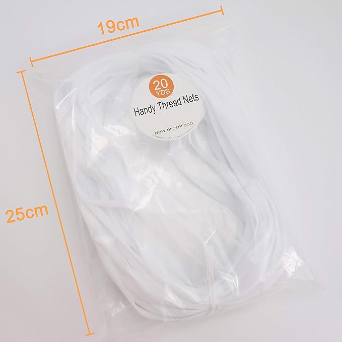 New brothread 20YD Thread Net Spool Saver for Different Sizes of Embroidery Sewing Quilting and Serger Thread Spools/Cones - Cut into Any Length