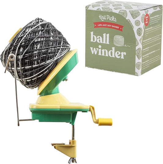 Knit Picks Yarn Ball Winder for Knitting and Crocheting (Yellow)