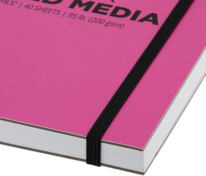 SoHo Urban Artist Brick Sketchbook Journals for Sketching, Drawing, Colored Pencils, Graphite, and More - Mixed Media 5.5"x5.5" (200 GSM, 40 Sheets) - 2 Pack