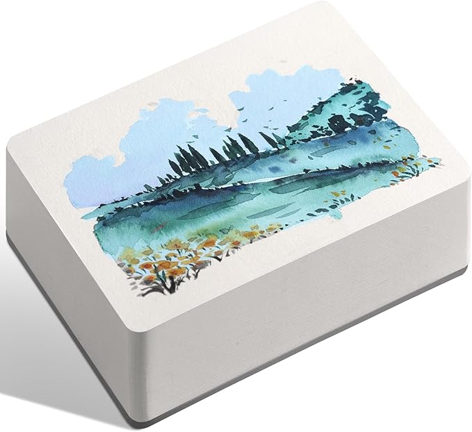 FLUNBRATO Watercolor Paper Pads,3.5 x 5.1 Inch, 80 Sheets,100% Cotton Mini Travel Watercolor Sketchbook,Hot Press 140LB 300GSM,Two-Edge Glue Binding Compact Notebook Mixed Media for Painting