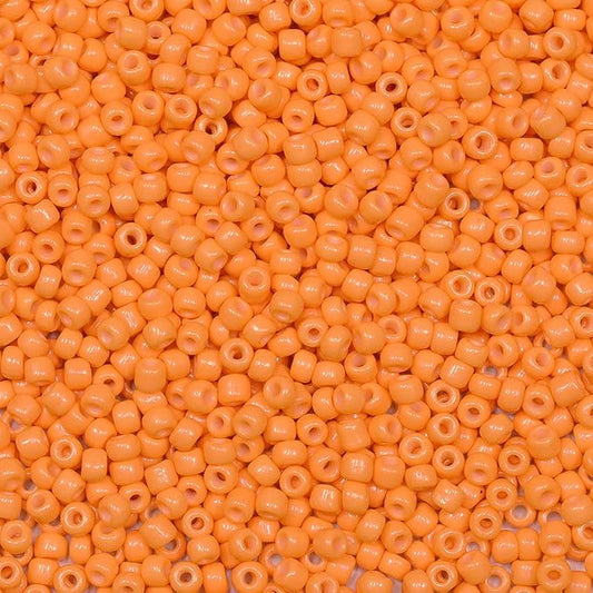 Bala&Fillic Light Orange Color 3mm Seed Beads About 3600pcs/100Grams in Bag, 8/0 Glass Craft Beads for Making Bracelet and Necklace (Light Orange)