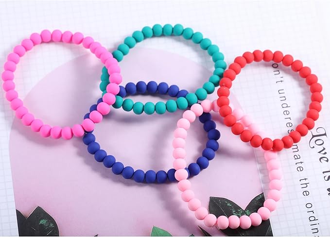 250Pcs Black Clay Beads for Bracelets Making, 6mm Round Beads for DIY Necklace Earring Making Kit