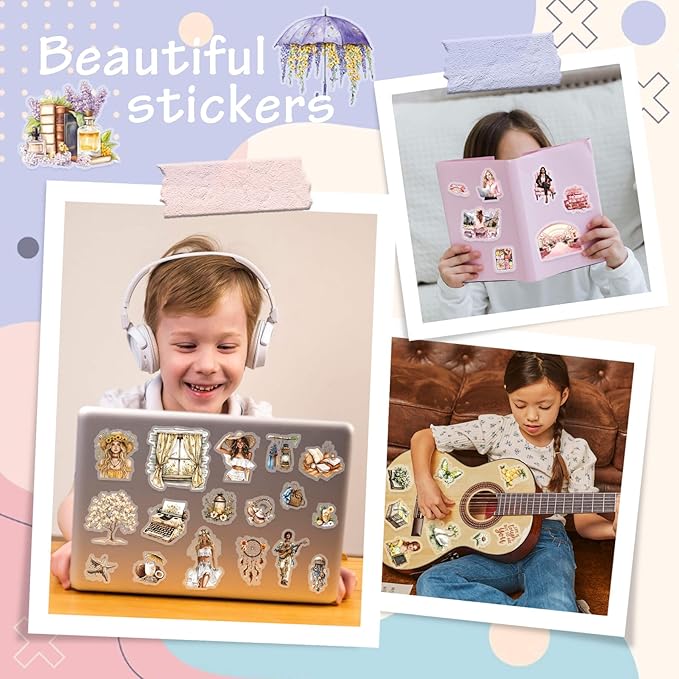 360 PCS People Stickers Book for Adults - Vintage Aesthetic Journaling Supplies Kit with Women Figures｜Scrapbooking,Card Making & Water Bottle DIY