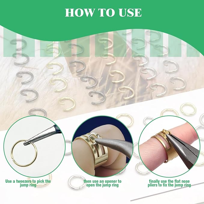 1682 Pcs 4 Colors 4/6/8/10mm Jump Rings with Opening Tool, Lobster Claw Clasps, Eye Pins, Jewelry Making Findings for Earring, Necklaces,Bracelets DIY (Gold/Bronze/Silver/Gun-Metal)