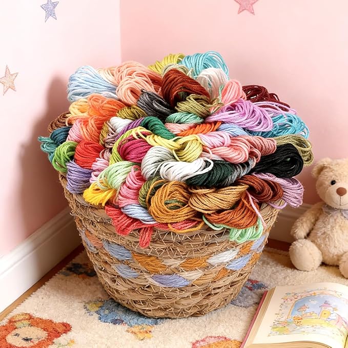 Embroidery Floss 16 Skeins 8.7 Yard Black White Friendship Bracelet String Cross Stitch Threads for Jewelry Making Bracelet Stitching Thread Floss Bracelets Making Yarn