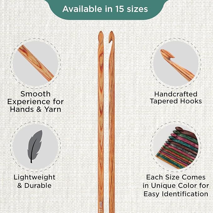 KnitPro Dreamz Afghan/Tunisian Crochet Hook | US Size F (3.75mm)