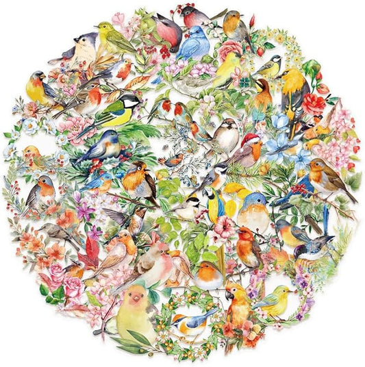 50Pcs Waterproof Vintage Stickers,Scrapbooking Supplies Kit,Aesthetic Decorative Craft Sticker for Planner, Bullet Journaling, Junk Journal, Water Bottles, Laptop, Retro Craft.Bird