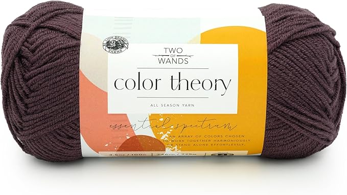 Lion Brand Yarn, Color Theory Worsted Weight Yarn for Knitting and Crochet, Fig, 1 Pack, Acrylic Fiber with Modern Color Palette, Perfect for Sweaters, Hats and Cozy Blankets