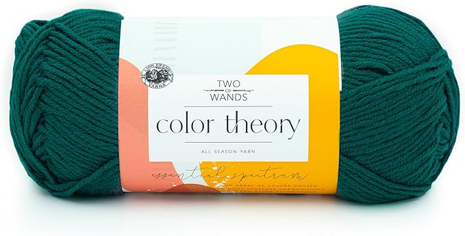 Lion Brand Yarn, Color Theory Worsted Weight Yarn for Knitting and Crochet, Peacock, 1 Pack, Acrylic Fiber with Modern Color Palette, Perfect for Sweaters, Hats and Cozy Blankets
