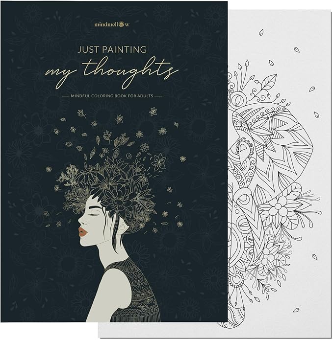 Coloring Books for Adults Relaxation by Mindmellow – Stress Relief Coloring Book for Adults & Teens - Calming Designs to Inspire Creativity and Mindfulness - Coloring Books for Teens
