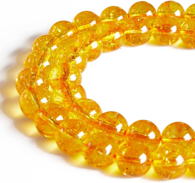 100pcs 8mm citrine beads natural gemstone beads round loose beads for jewelry making
