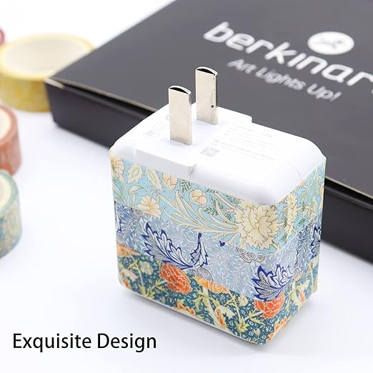 Berkin Arts 12 Rolls Art Floral Designs Washi Tape Set - 15 mm Wide Decorative Adhesive Masking Tape Cloisonnism for Scrapbook Cute Aesthetic William Morris Series