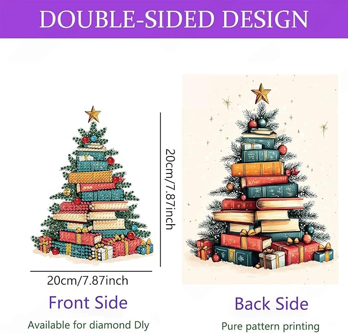 NEGEKFKX Christmas Tree Tabletop Ornament DIY Diamonds Art Painting kit,Desktop Diamonds Painting Kit for Adult,Acrylic Diamonds Painting Board Kit Ornament, Special Crystal Diamond