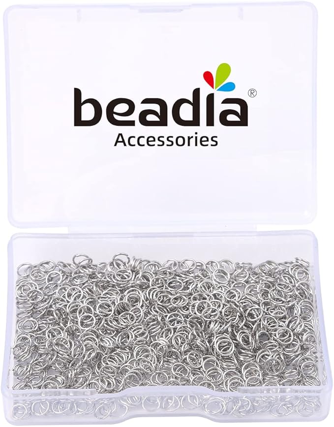 Platinum Plated Jump Rings Non Tarnish 4mm 900pcs for Jewelry Making Findings