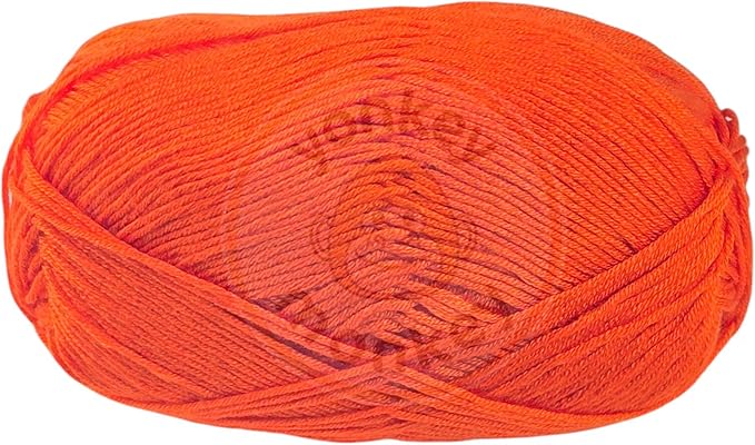 10-Pack of Yonkey Monkey 500 Grams Yarn - 70% Rayon derived from Bamboo, 30% Cotton - Orange 9020