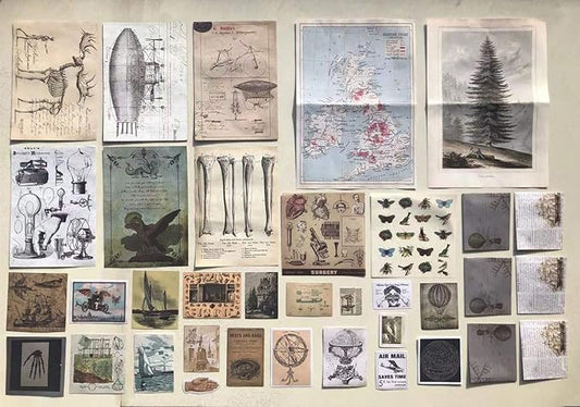 Aesthetic Stickers for Journaling and Scrapbooking, Retro Anatomy Ephemera Paper, DIY Collage Kit Embellishments, Vision Board Supplies for Adults, Vintage Scrapbook Pack