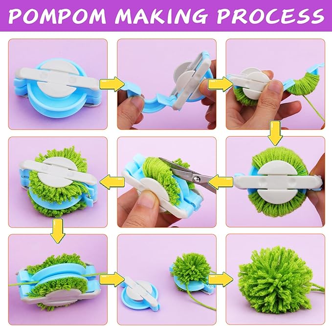 BUTUZE Yarn Ball Winder, Yarn Winder for Crocheting, Stitch Markers Knitting Kit, Pom Pom Maker, Convenient Ball Winder Hand Operated for Yarn, with Easy Installation for Yarn Storage
