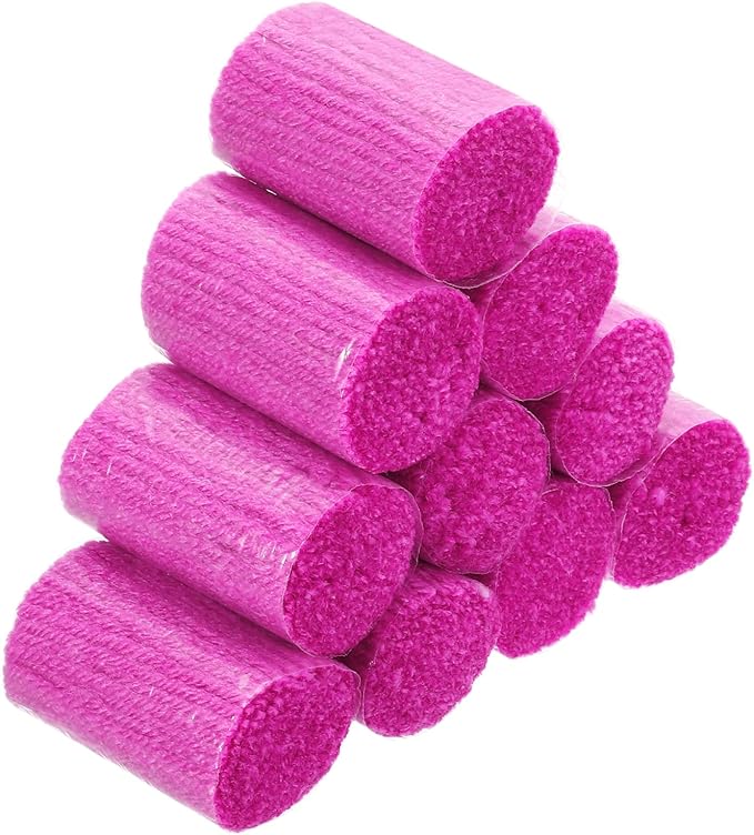 PATIKIL 10 Rolls Latch Hook Yarn, Latch Hook Kit Yarn Precut Rugs Making Crochet Bundles for Rug Adults Beginners Tapestry DIY Craft, Hot Pink