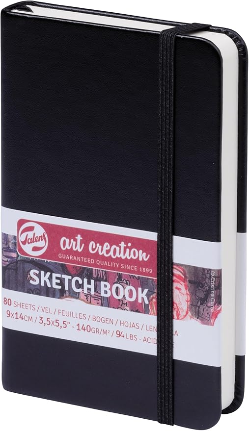 Talens Art Creation Sketchbook Black 9X14 cm, 140 Grams (9314001M)