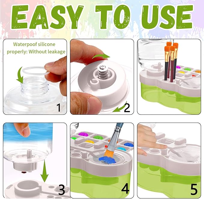 New Paint Brush Cleaner Tool,Brush Rinser Cup Painting Running Water Circulation Art Supplies for Acrylic,Watercolor and Water Based Creative Gift for Adult Artist Beginners Kids