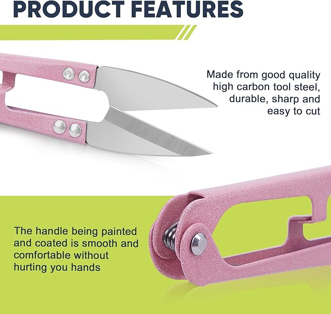 UCEC Thread Snips for Cutting, Thread Cutter Yarn Scissor for Crocheting, Embroidery Scissors Small Sewing Snips Fabric Scissors, 6 Pack