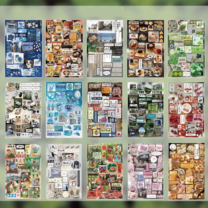 Alideco 30pcs Scrapbook Stickers Vintage Cakes Cuisine Desserts Sticker Book for Adults Sticker journaling Stickers for Scrapbooking (wodexiaxiang)