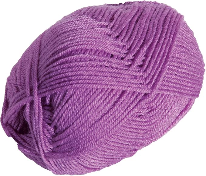 Knit Picks Brava Purple 100% Acrylic Worsted Weight Soft Yarn for Knitting, Crocheting, Knitting Machine use, Medium Weight 4 Yarn for Washable Projects (Lady Slipper)