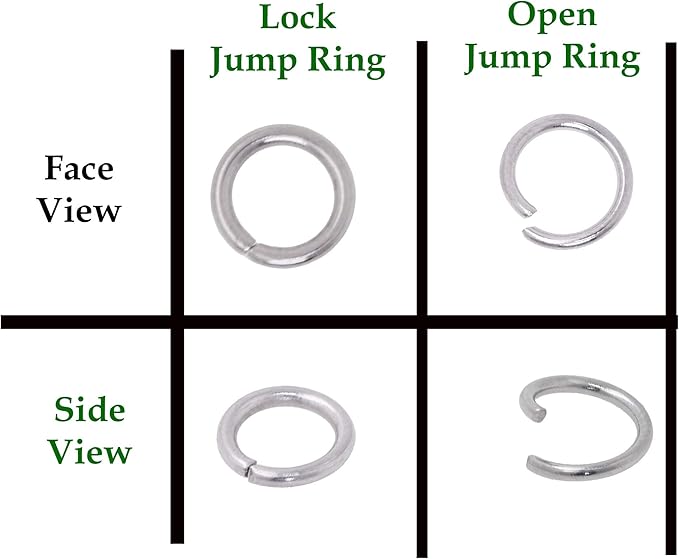 Mandala Crafts 500 Pcs Assorted Stainless Steel Jump Rings Jewelry Findings - 3mm to 8mm Small Open Jump Rings Kit for Jewelry Making & Crafts