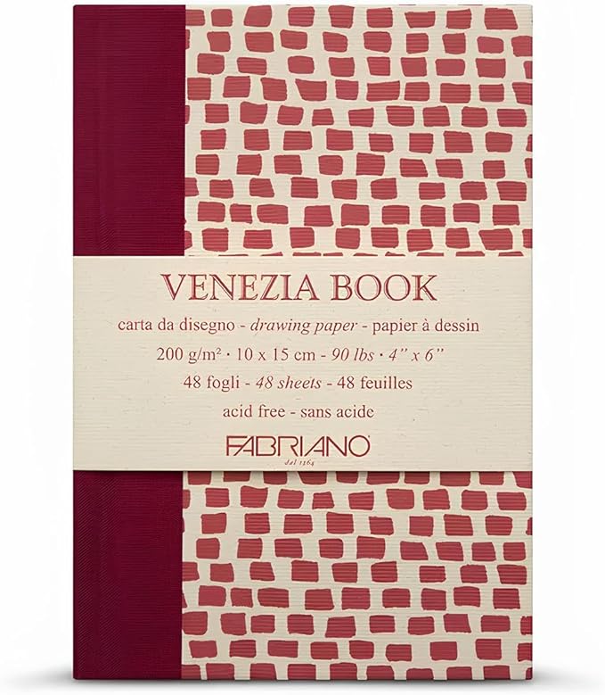 FABRIANO Venezia Notebook, Paper, White, 10 x 15 cm, Set of 48 Pieces