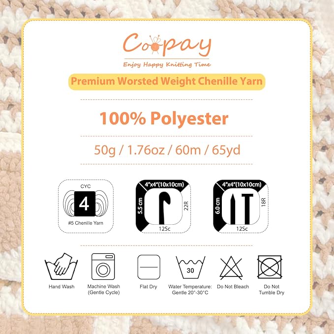 Coopay Chenille Yarn for Crocheting, 8 Pack Medium Weight Yarn - CYC #4 - Total 520yd, Soft Crochet Yarns for Plush Toys, Blankets, Scarves (Pink)