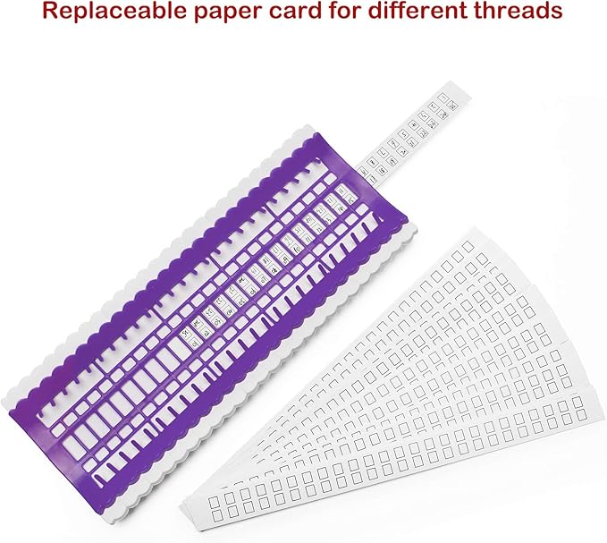 50 Positions Floss Organizer Embroidery Shelf, Luxiv Thread Organizers for Cross Stitch Embroidery Thread Holder with 15Pcs Replaceable Paper Card Sewing Needle, Embroidery Floss Organizer
