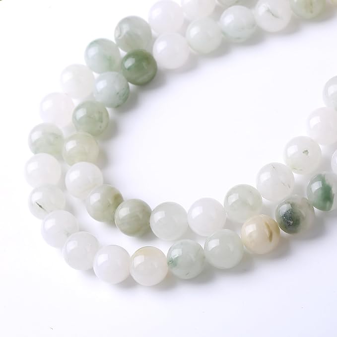 12MM 30PCS Blue and White Streamer Stone Beads for Jewelry Making Gemstone Round Crystal Bracelet Necklace