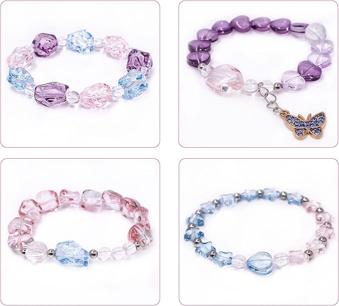 JINNBEY 340PCS Irregular Assorted Acrylic Beads for Bracelet Making, with Flowers Cats Butterfly Kawaii Aesthetic Charm Ornament for Jewelry Making Kit, Keychains, Necklace, Phone Charms, DIY Crafts