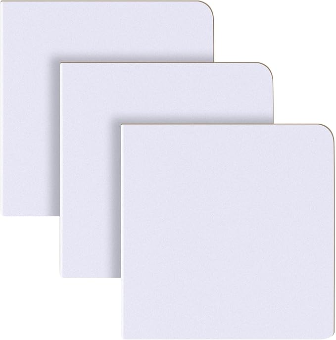 Ctosree 3 Pcs Mini Watercolor Sketchbook 3.9 x 3.9 Inch Portable Square Watercolor Notebook Painting Sketch Book 90 Sheets Textured Drawing Papers 300 GSM Artists Paper Pads for Art (White)